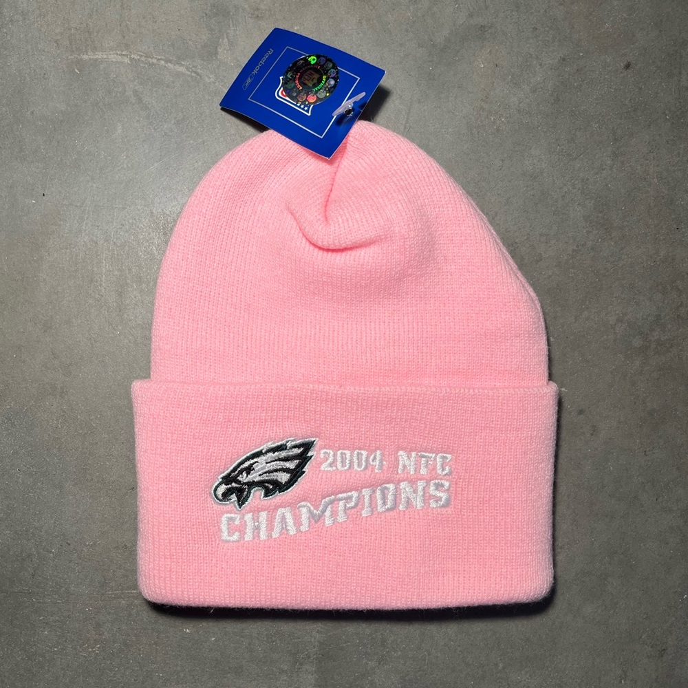 NFL Reebok Philadelphia Eagles 2004 NFC Champions Cuffed Winter Beanie Hat NWT